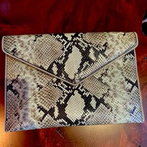 Rebecca Minkoff Green Snakeskin Clutch